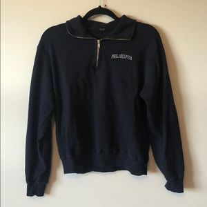 Brandy Melville navy blue quarter zip